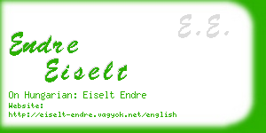 endre eiselt business card